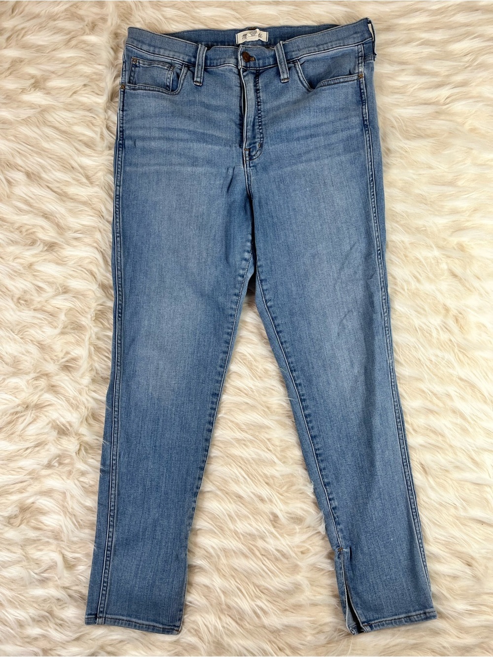 Madewell RoadTripper Jeans Women's 32x28 High Rise Skinny Light Wash